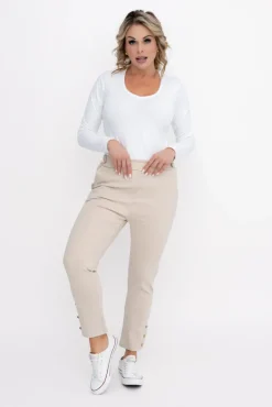 Damskie Włoski Piaskowe Spodnie COVENTI