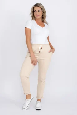 Damskie Włoski Piaskowe Spodnie dresowe DAFNE