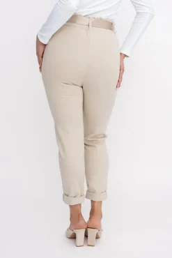 Damskie Włoski Piaskowe Spodnie z paskiem ARTEMIS