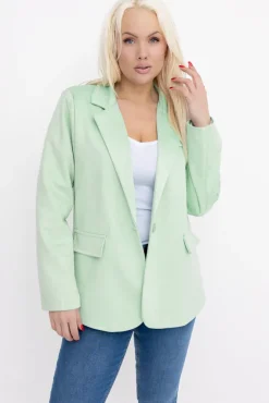 Włoski Pistacjowa Marynarka zamszowa SALINEA