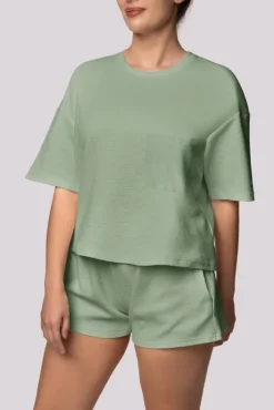 Polski Pistacjowa Piżama z szortami COZY