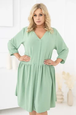 Polski Pistacjowa Sukienka AMANTE