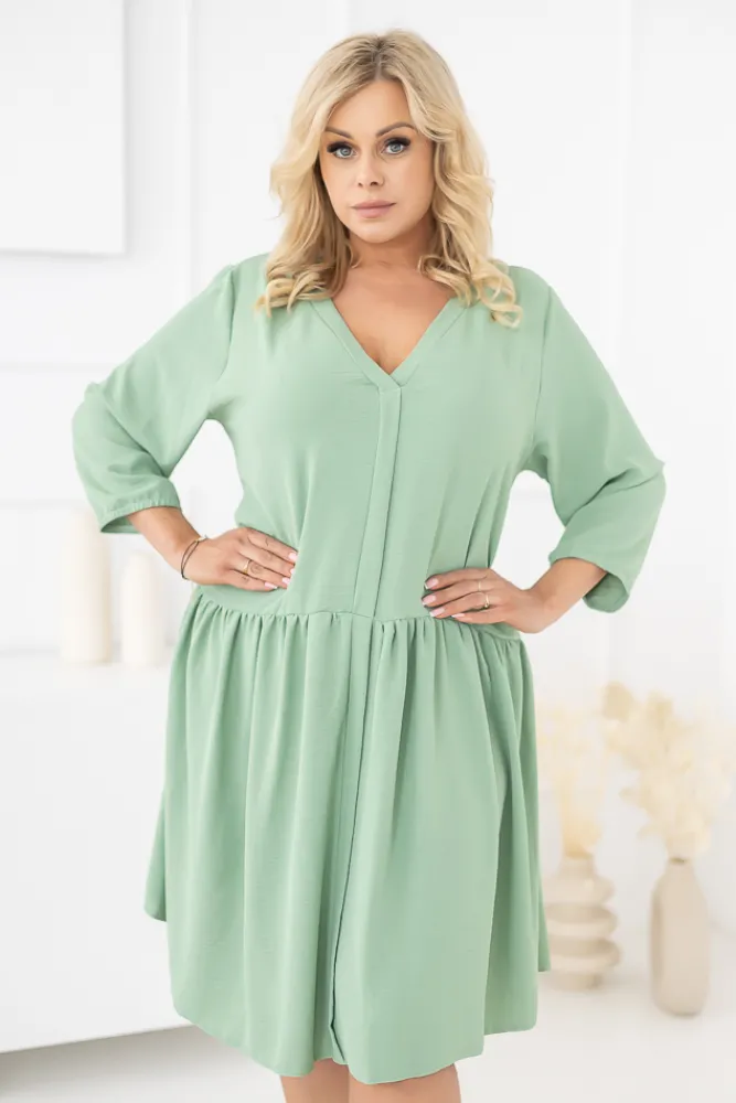 Polski Pistacjowa Sukienka AMANTE