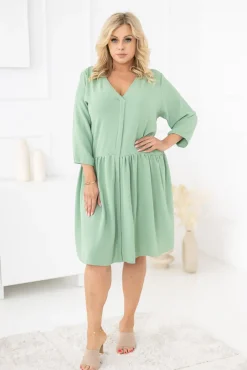 Polski Pistacjowa Sukienka AMANTE