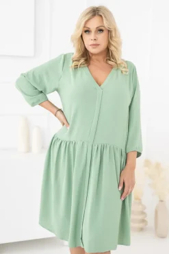 Polski Pistacjowa Sukienka AMANTE