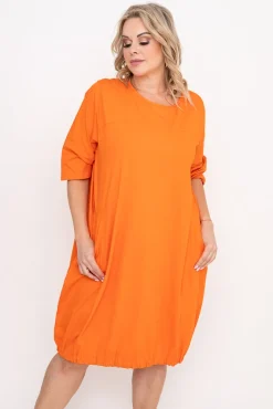 Polski Pomarańczowa Sukienka BALIN