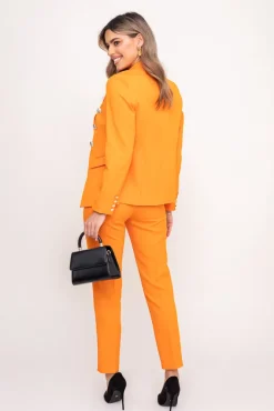 Damskie Polski Pomarańczowe Spodnie garniturowe TEMIDA