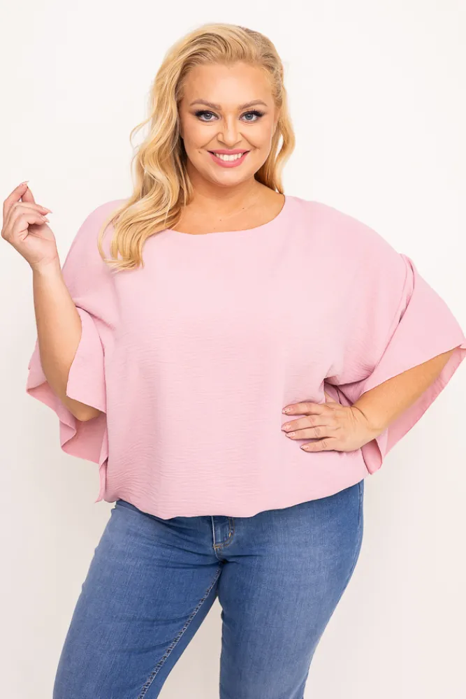 Damskie Polski Pudroworóżowa Bluzka ETERNAL