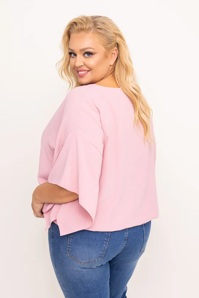 Damskie Polski Pudroworóżowa Bluzka ETERNAL