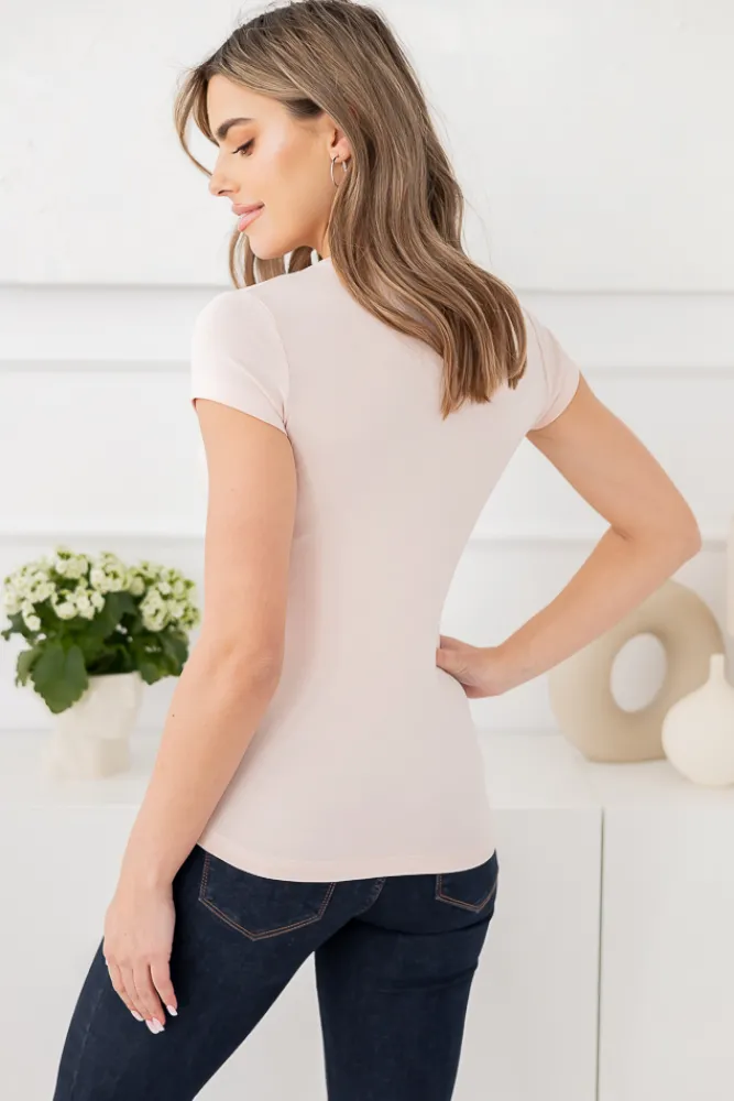 Damskie Polski Pudroworóżowa Bluzka GELDI