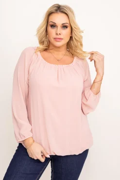 Damskie Włoski Pudroworóżowa Bluzka szyfonowa HILL