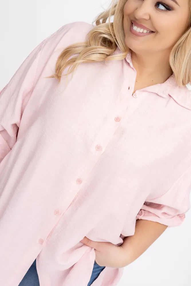 Damskie Włoski Pudroworóżowa Koszula TERIEN