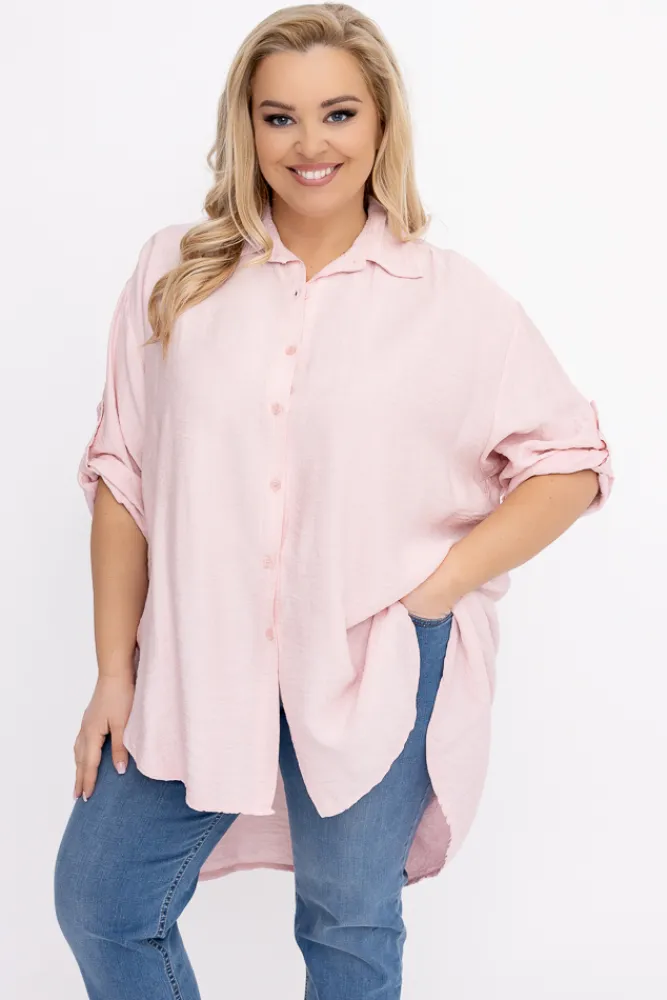 Damskie Włoski Pudroworóżowa Koszula TERIEN