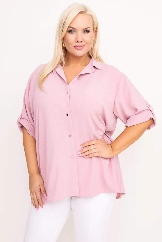 Damskie Polski Pudroworóżowa Koszula TIARO