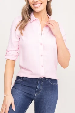 Damskie Polski Pudroworóżowa Koszula TYENA