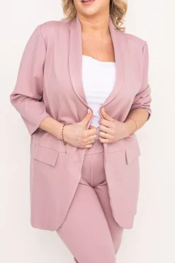 Damskie Polski Pudroworóżowa Marynarka CINTA