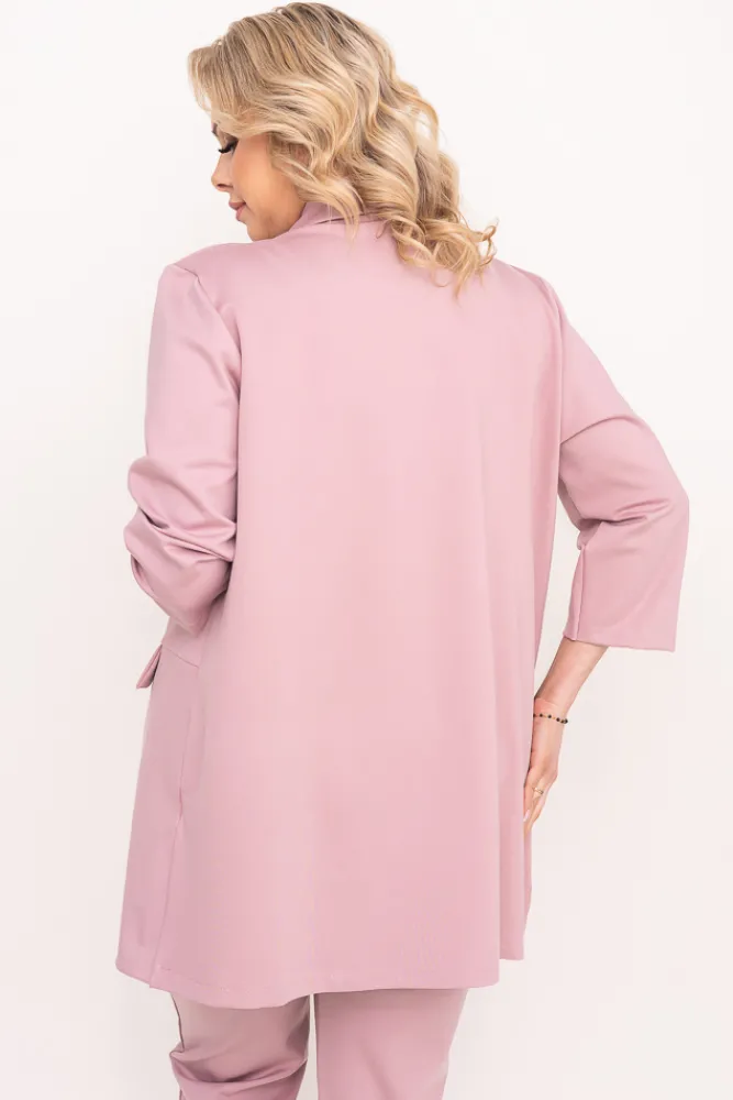 Damskie Polski Pudroworóżowa Marynarka CINTA