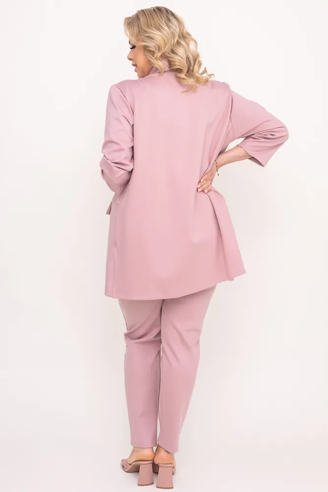 Damskie Polski Pudroworóżowa Marynarka CINTA