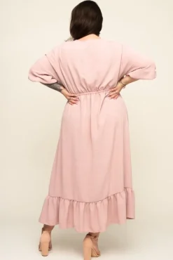 Polski Pudroworóżowa Sukienka AMOROSA