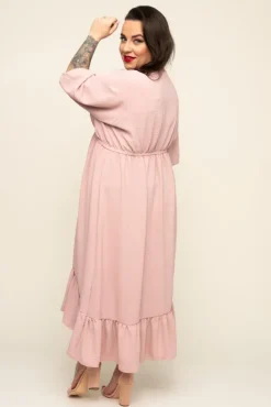 Polski Pudroworóżowa Sukienka AMOROSA