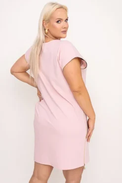 Polski Pudroworóżowa Sukienka CARBONA