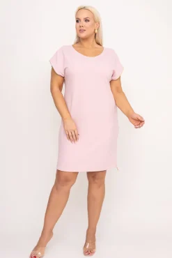Polski Pudroworóżowa Sukienka CARBONA
