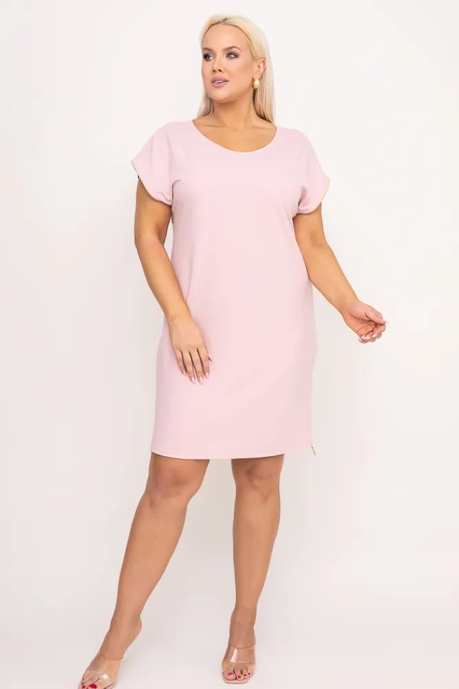 Polski Pudroworóżowa Sukienka CARBONA