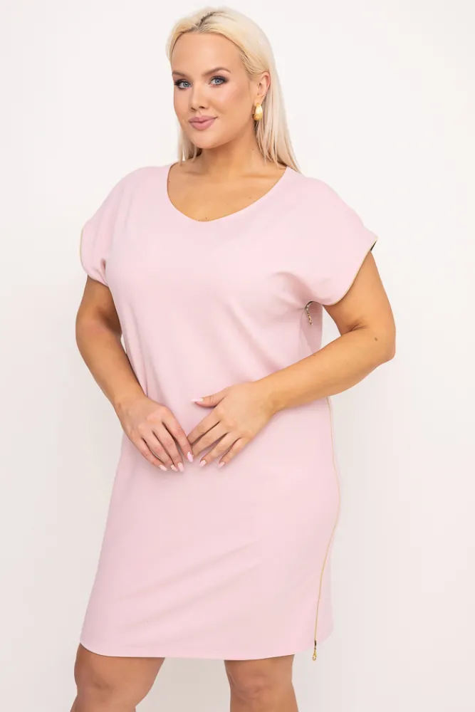 Polski Pudroworóżowa Sukienka CARBONA