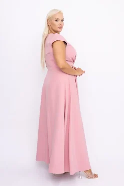 Polski Pudroworóżowa Sukienka LOREDANA