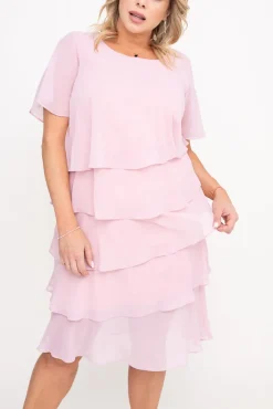 Polski Pudroworóżowa Sukienka ORINA