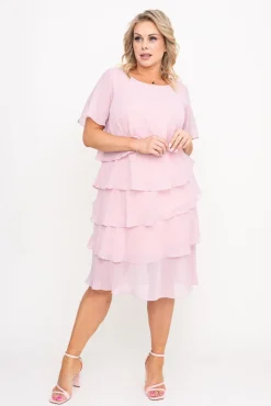 Polski Pudroworóżowa Sukienka ORINA