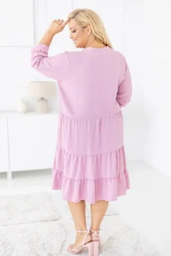 Polski Pudroworóżowa Sukienka TUTI