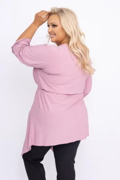 Damskie Polski Pudroworóżowa Tunika brokatowa HORUZI