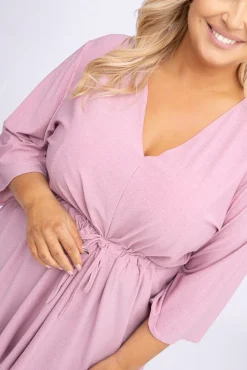 Damskie Polski Pudroworóżowa Tunika brokatowa HORUZI