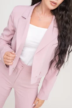 Damskie Polski Pudrowo Garnitur dwurzędowy PINA COLADA