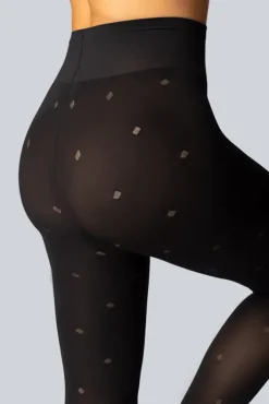 Damskie Polski Rajstopy CARO 60DEN BLACK