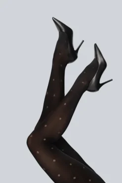 Damskie Polski Rajstopy CARO 60DEN BLACK