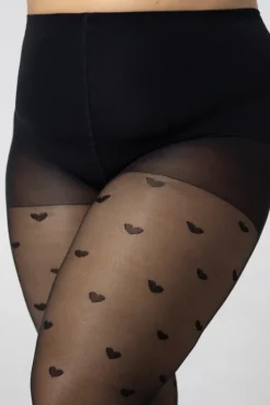 Damskie Polski Rajstopy QUEEN OF HEARTS ONYX