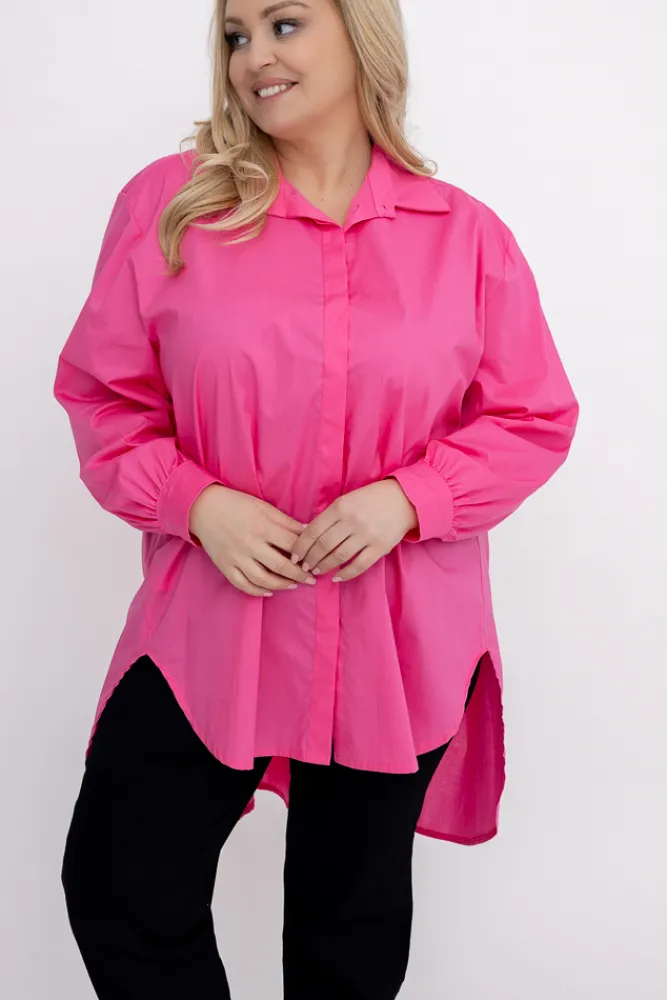 Damskie Włoski Różowa Koszula TENSERI