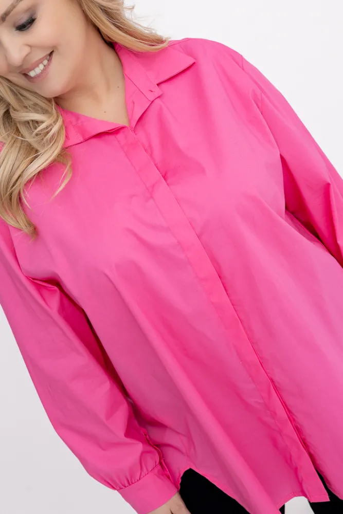 Damskie Włoski Różowa Koszula TENSERI