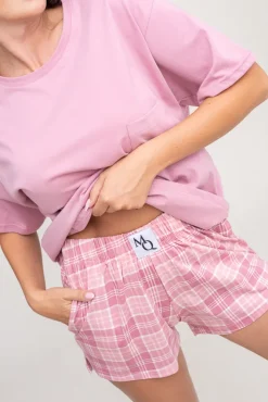 Polski Różowa Piżama z szortami JOYIN