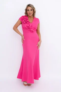 Polski Różowa Sukienka błyszcząca ARIEL