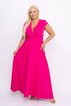 Polski Różowa Sukienka LOREDANA