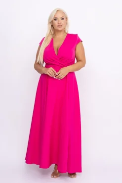 Polski Różowa Sukienka LOREDANA