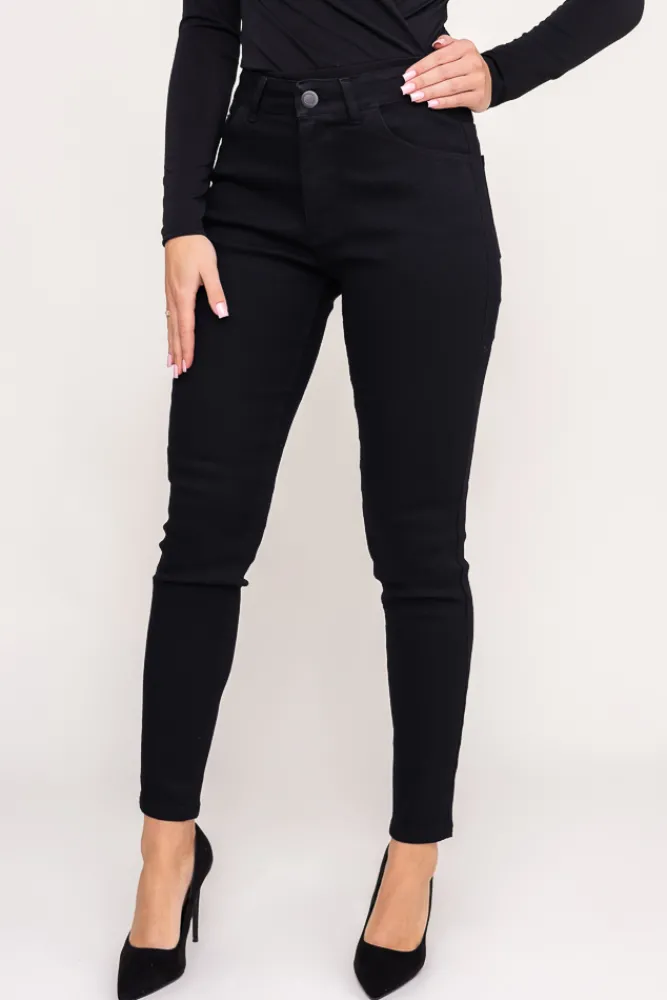 Damskie Polski Spodnie jeansowe czarne WALK