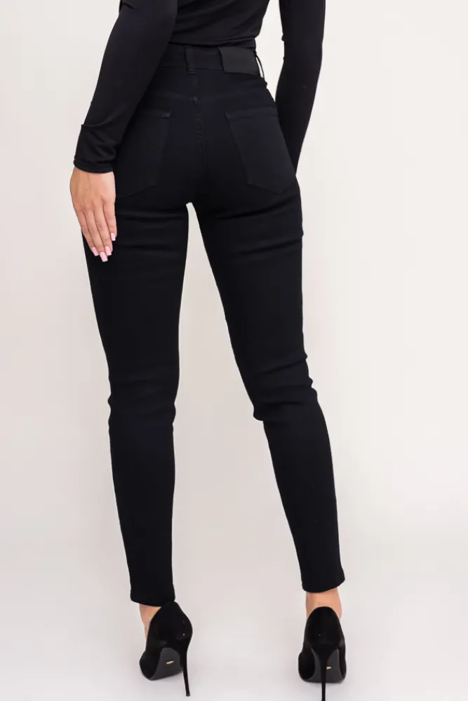 Damskie Polski Spodnie jeansowe czarne WALK