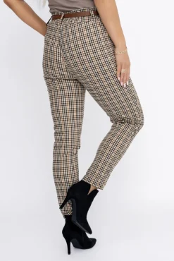 Damskie Włoski Spodnie VEMUNO z paskiem Wzór 1