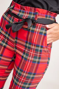 Damskie Włoski Spodnie w kratę ODEZI Wzór 1