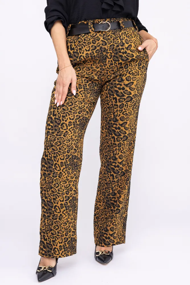 Damskie Polski Spodnie z paskiem ENGELIO Wzór 1