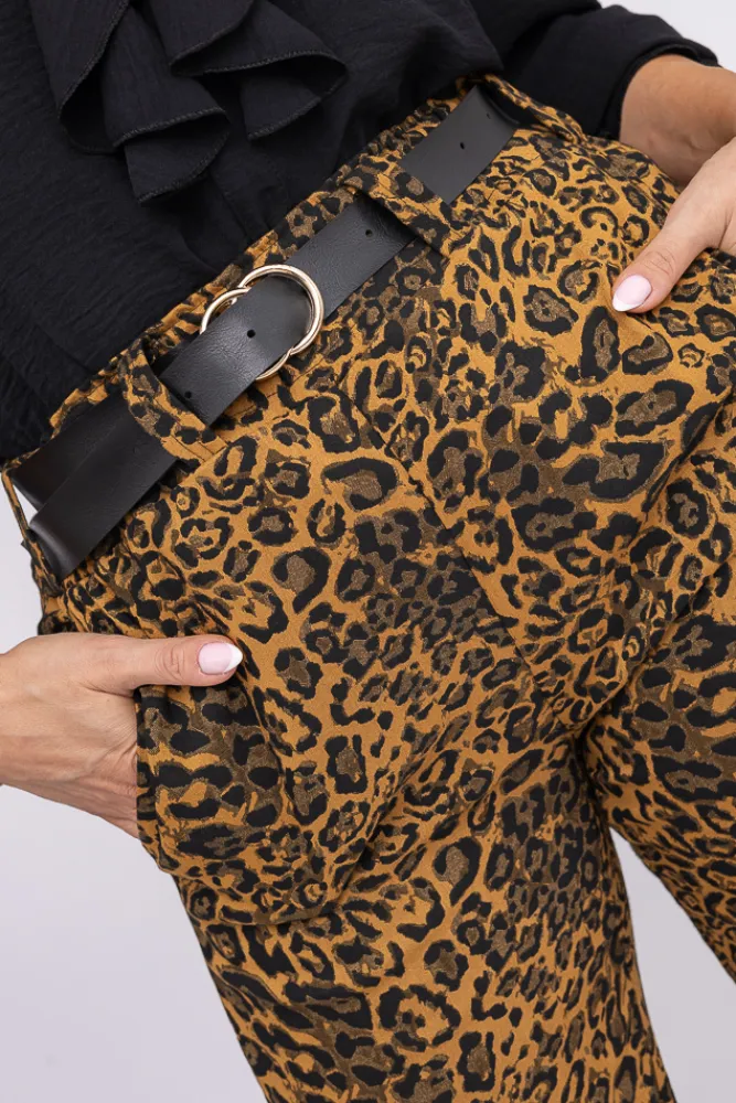 Damskie Polski Spodnie z paskiem ENGELIO Wzór 1